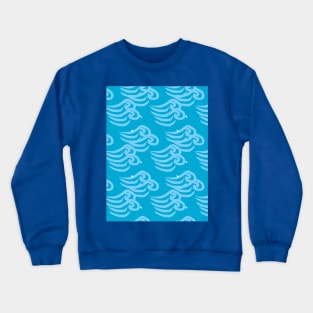 Sea waves and drops, ocean, water. Vector seamless pattern abstraction grunge. Crewneck Sweatshirt